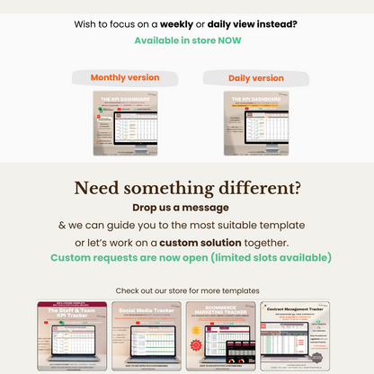 The KPI Dashboard - Weekly Version (EXCEL & Google Sheets)