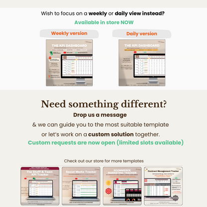 The KPI Dashboard - Monthly Version (Google Sheets)