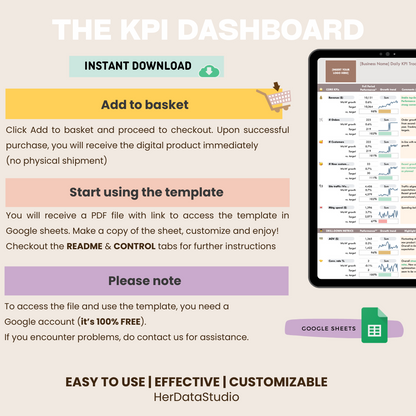 The KPI Dashboard - Daily Version (Google Sheets)