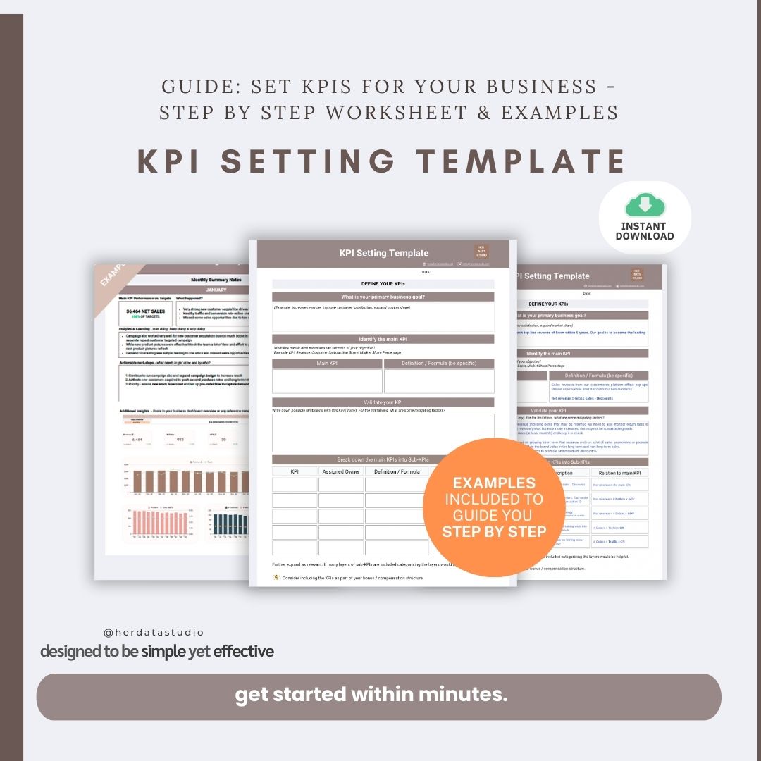 Kpi Setting Process Defining your KPIs - Step by step template – HerDataStudio