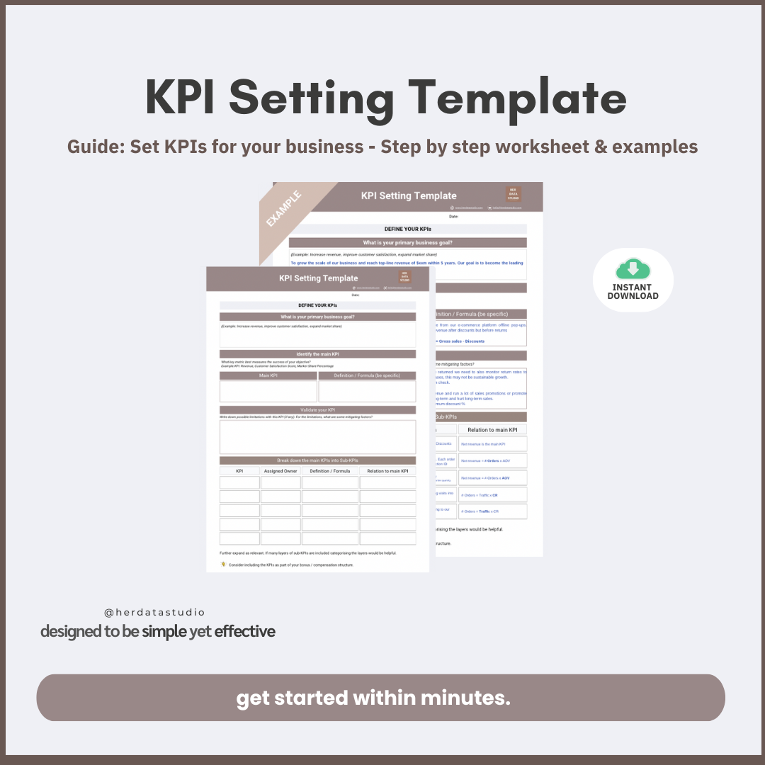Kpi Setting Process Defining your KPIs - Step by step template – HerDataStudio