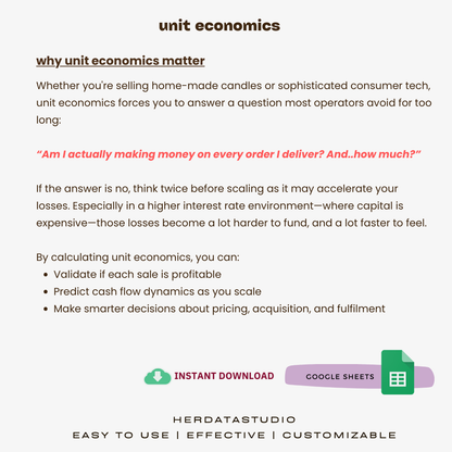 unit economics calculator, easy unit economics calculator, payback period, ecommerce CAC, contribution margin, customer lifetime value